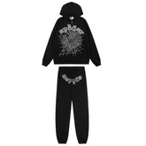 Sp5der Hooded Coats And Pants Suit