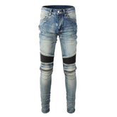 Zip Patch Patchwork Jeans