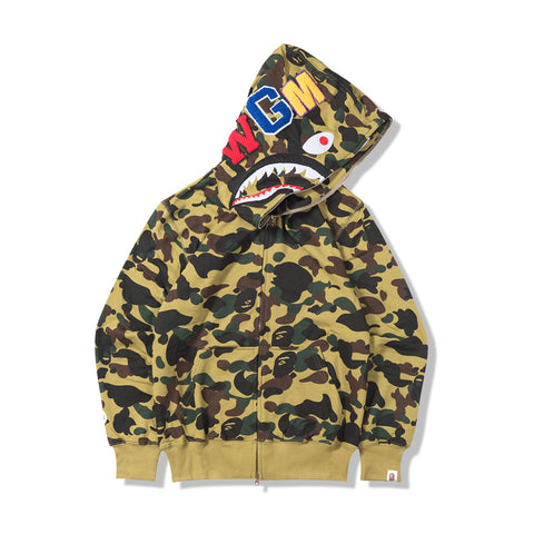 Camouflage Zip Hoodie Coat