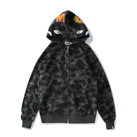 Camouflage Zip Hoodie Coat