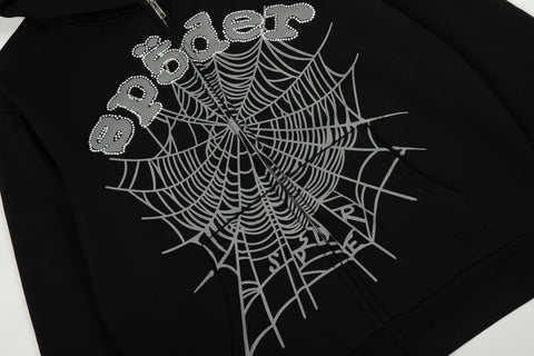 Sp5der Hooded Coats And Pants Suit