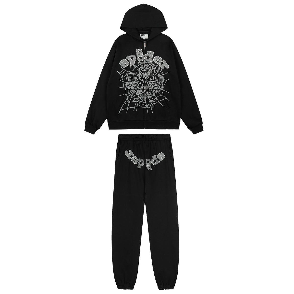 Sp5der Hooded Coats And Pants Suit