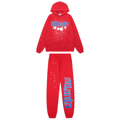 Sp5der Hooded Coats And Pants Suit