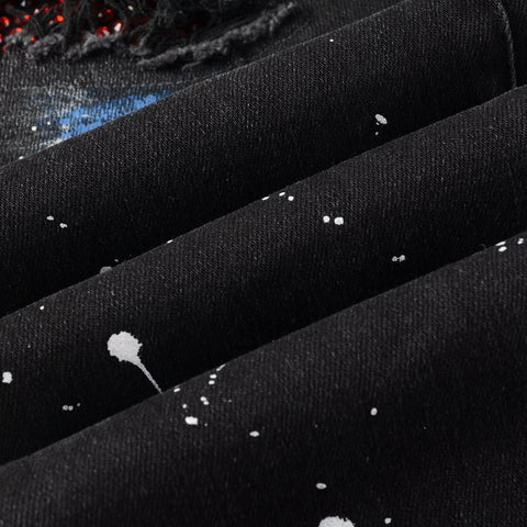 Ripped Patch Jeans